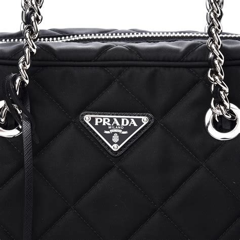 PRADA Nylon Tessuto Impuntu Quilted Bandoliera Crossbody .